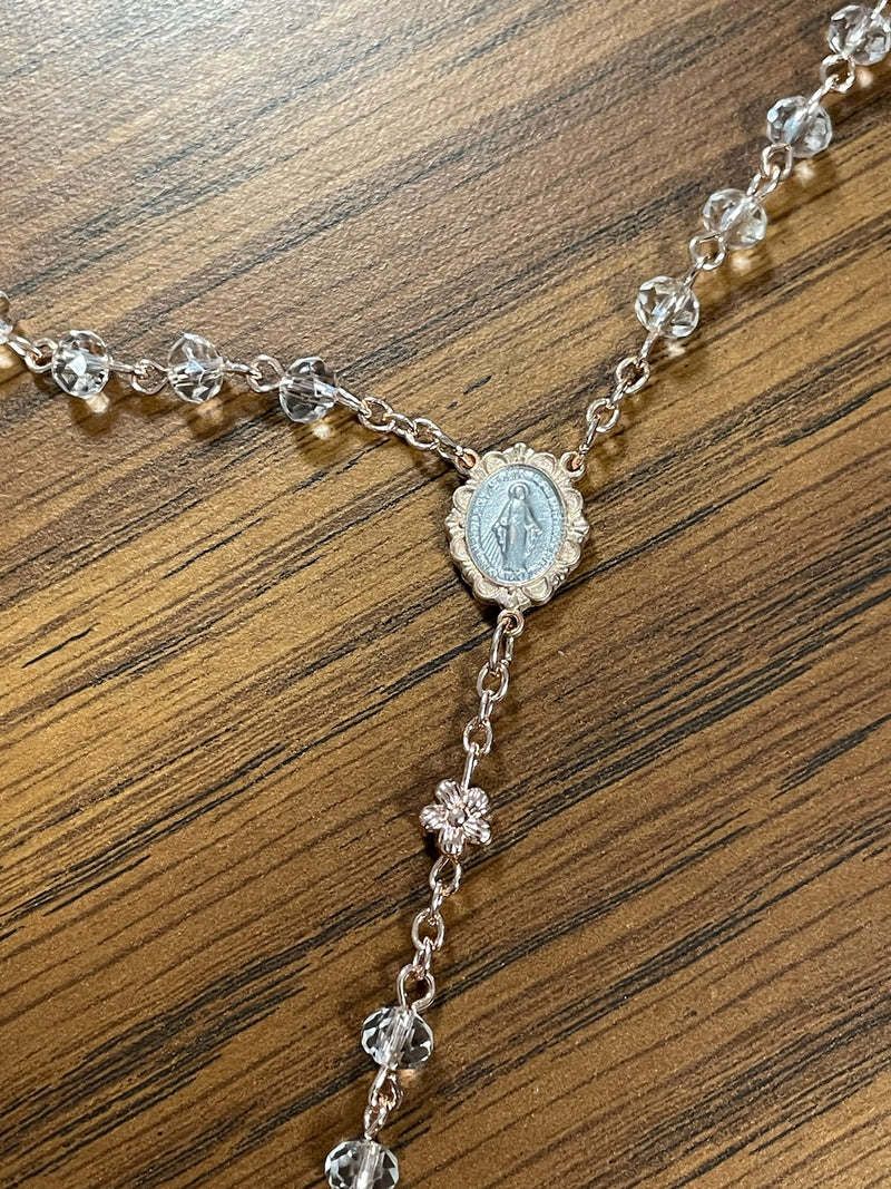 IMM ROSE GOLD CRYSTAL ROSARY