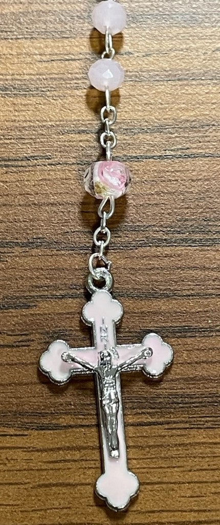 6MM MATTE PINK  W FLOWER RSRY