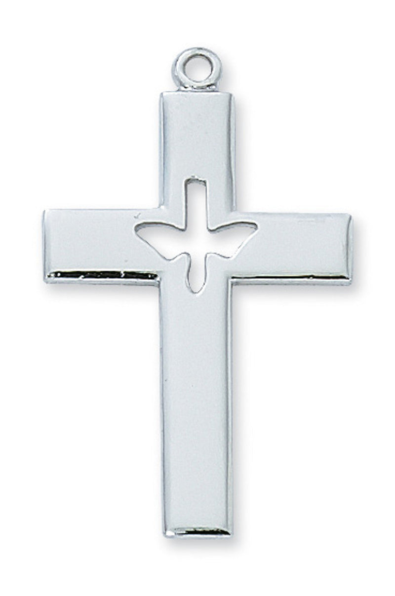 SS CROSS W/CUTOUT HOLY SPIRIT