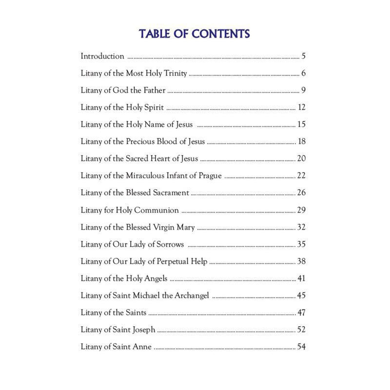 TREASURY OF LITANIES PRAYER BK