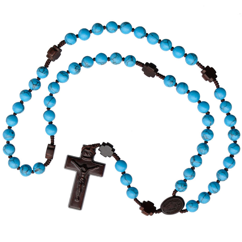 8MM TURQUOISE GEMSTONE ROSARY