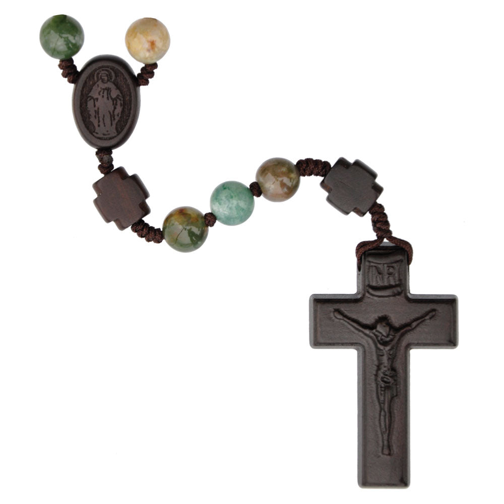 8MM MULTI ONYX JUJUBE ROSARY