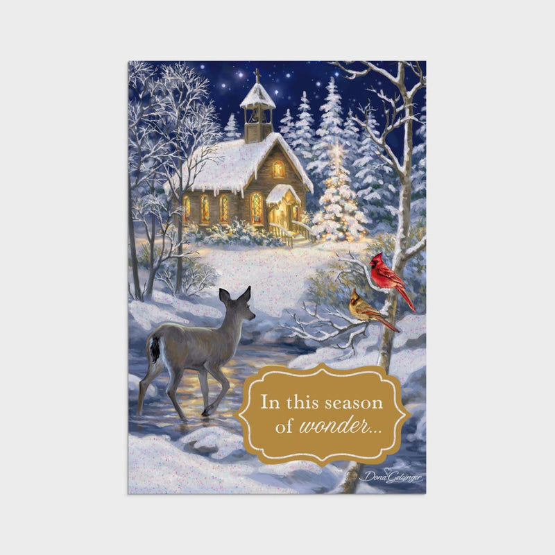 18CT PEACEFUL CHURCH IN WOODS