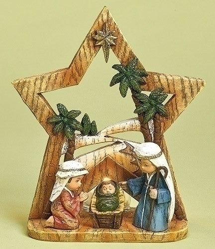 NATIVITY PAGEANT W/ GLASS