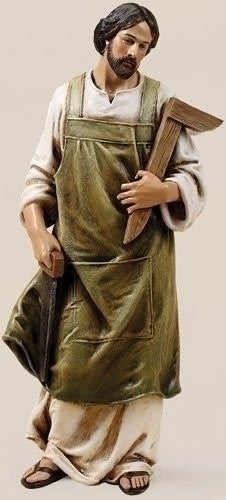 ST JOSEPH THE WORKER 10" RESIN