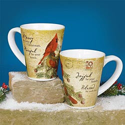 CARDINAL CHRISTMAS MUG