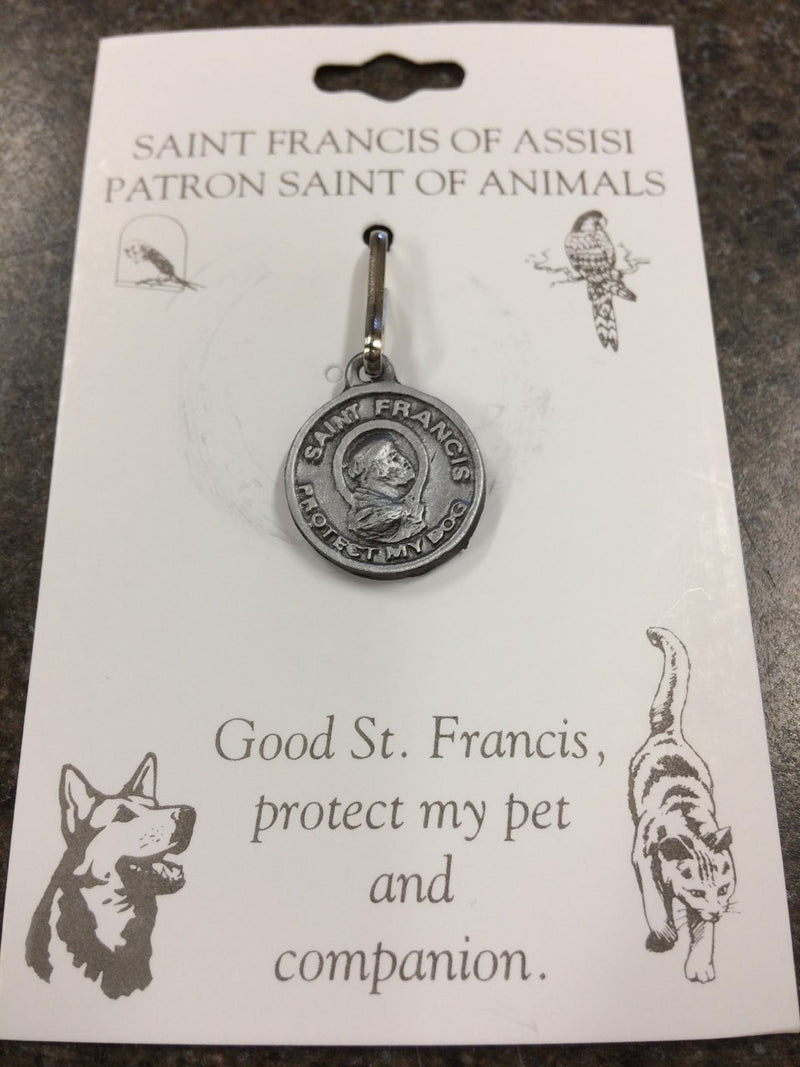 SM DOG MEDAL-ST FRANCIS/CARDED