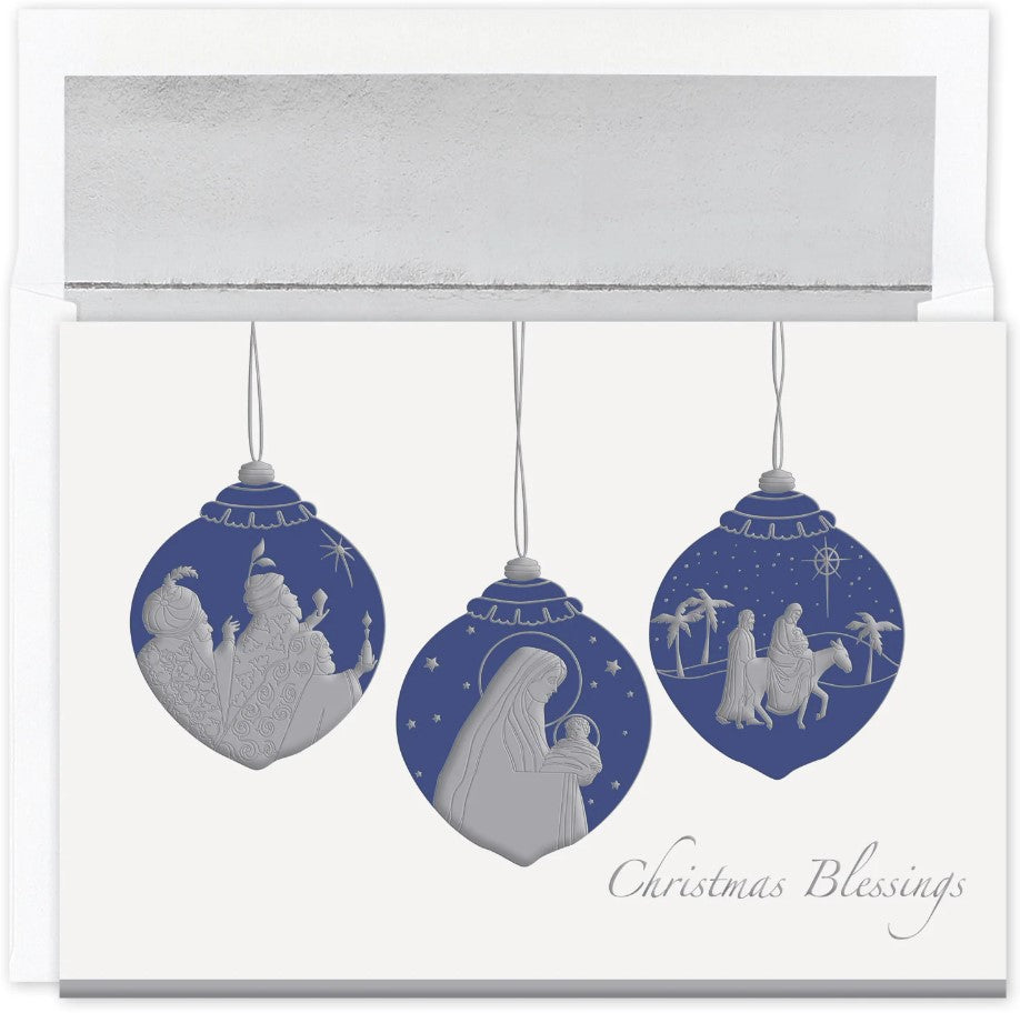 16CT BOXED CHRISTMAS ORNAMENTS