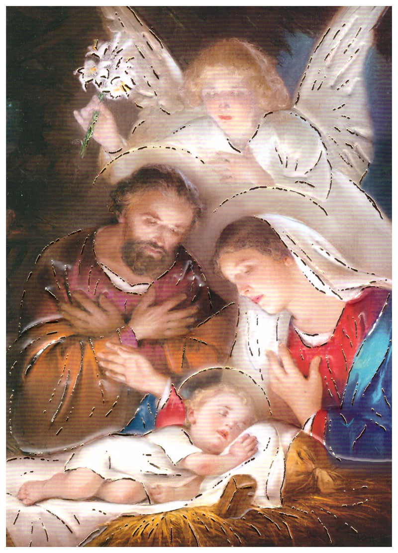 15CT GOLD FOIL HOLY FAMILY BOX
