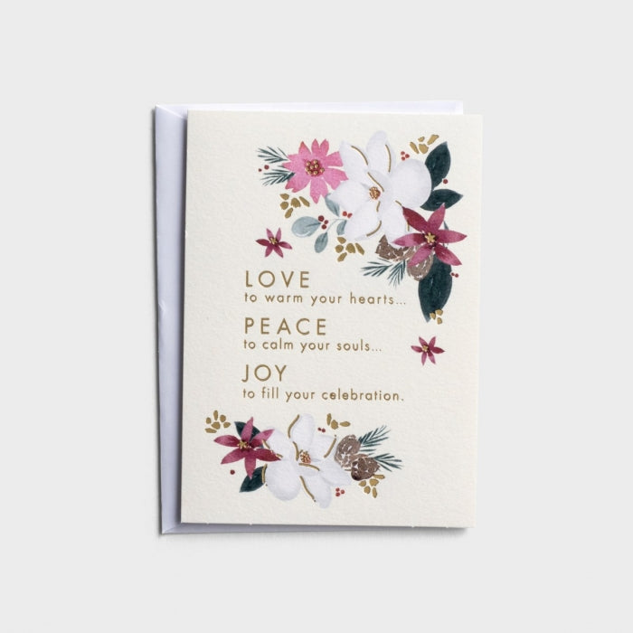 18CT LOVE PEACE JOY BOXED CARD