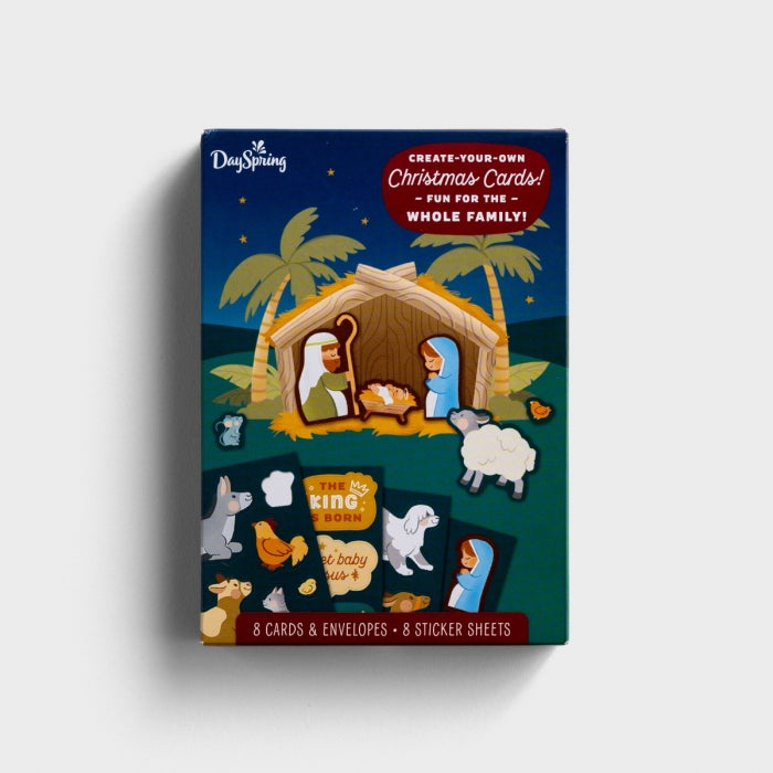 8CT NATIVITY STICKER CARD