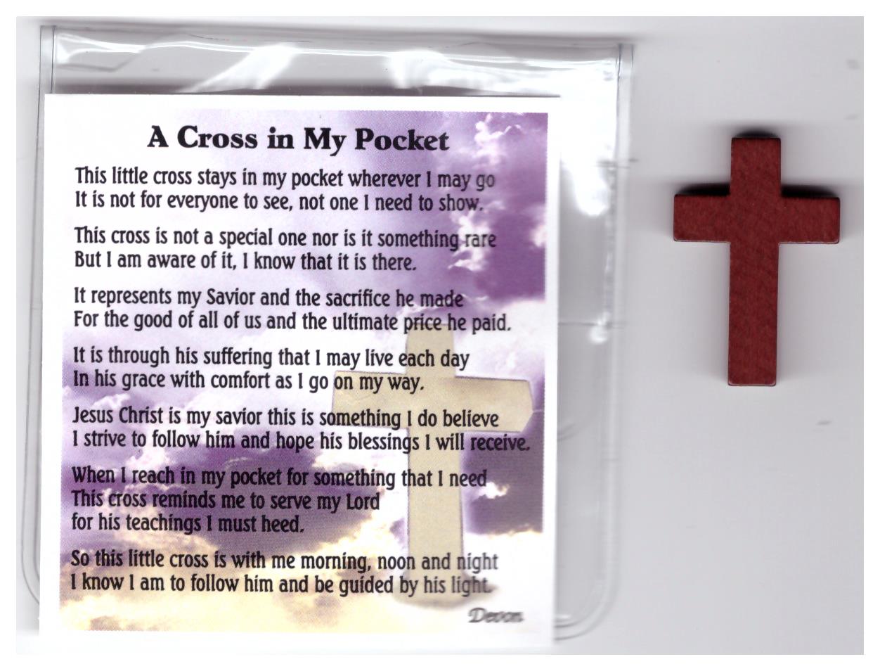 A CROSS IN MY POCKET W POUCH – Marytown Gift Shop