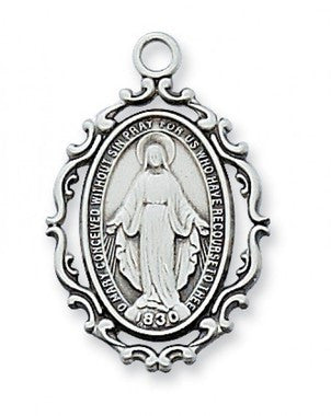 SS MIRACULOUS MEDAL SCROLL EDG