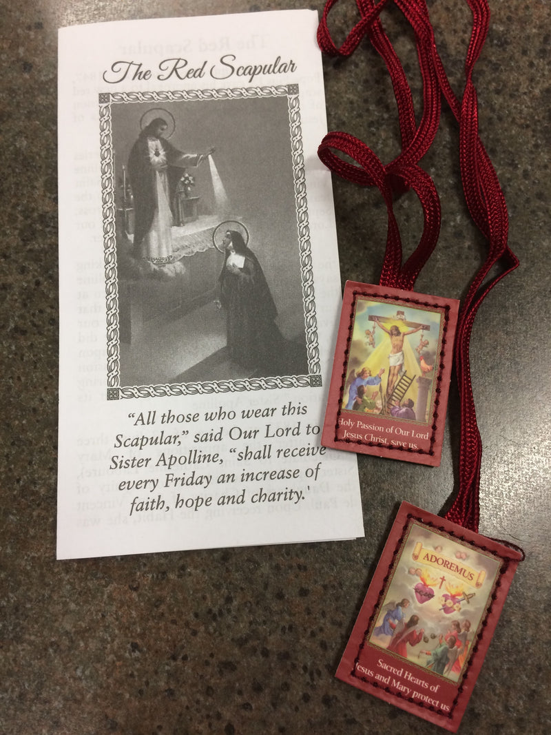 RED SCAPULAR OF THE PASSION
