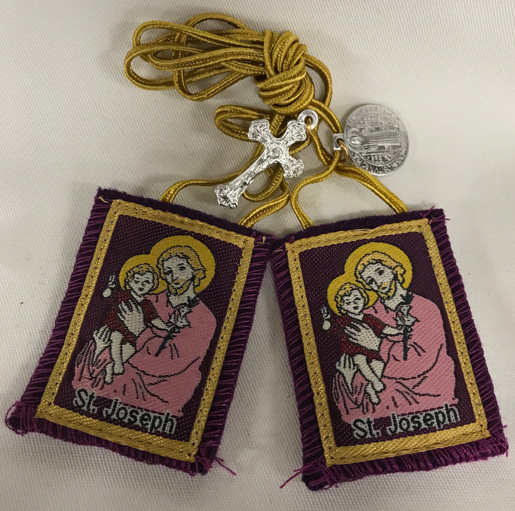PURPLE ST JOSEPH SCAPULAR