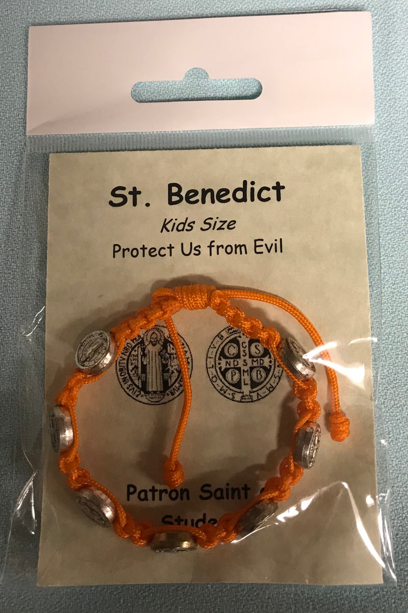 Orange St. Benedict Medal Bracelet.