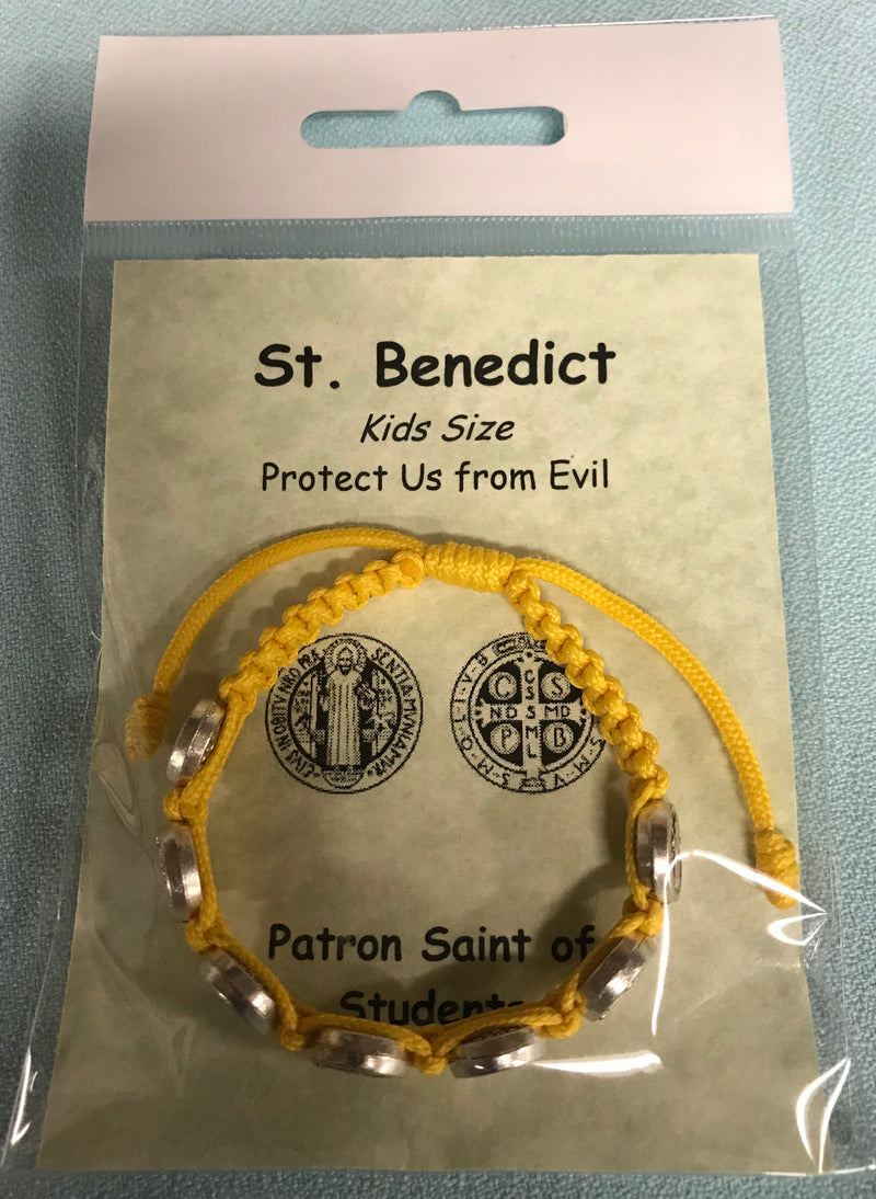 Yellow St. Benedict Medal Bracelet. 