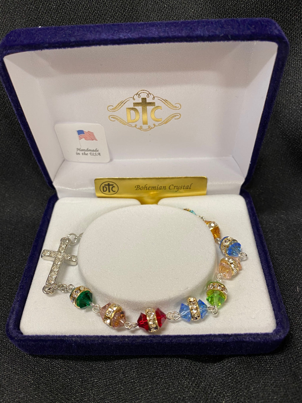 BOHEMIAN CRYSTAL ROSARY BRACEL