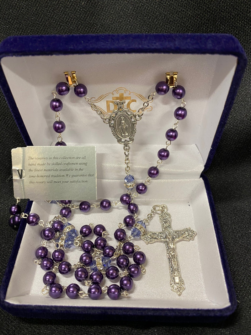ROSARY TANZANITE PEARL