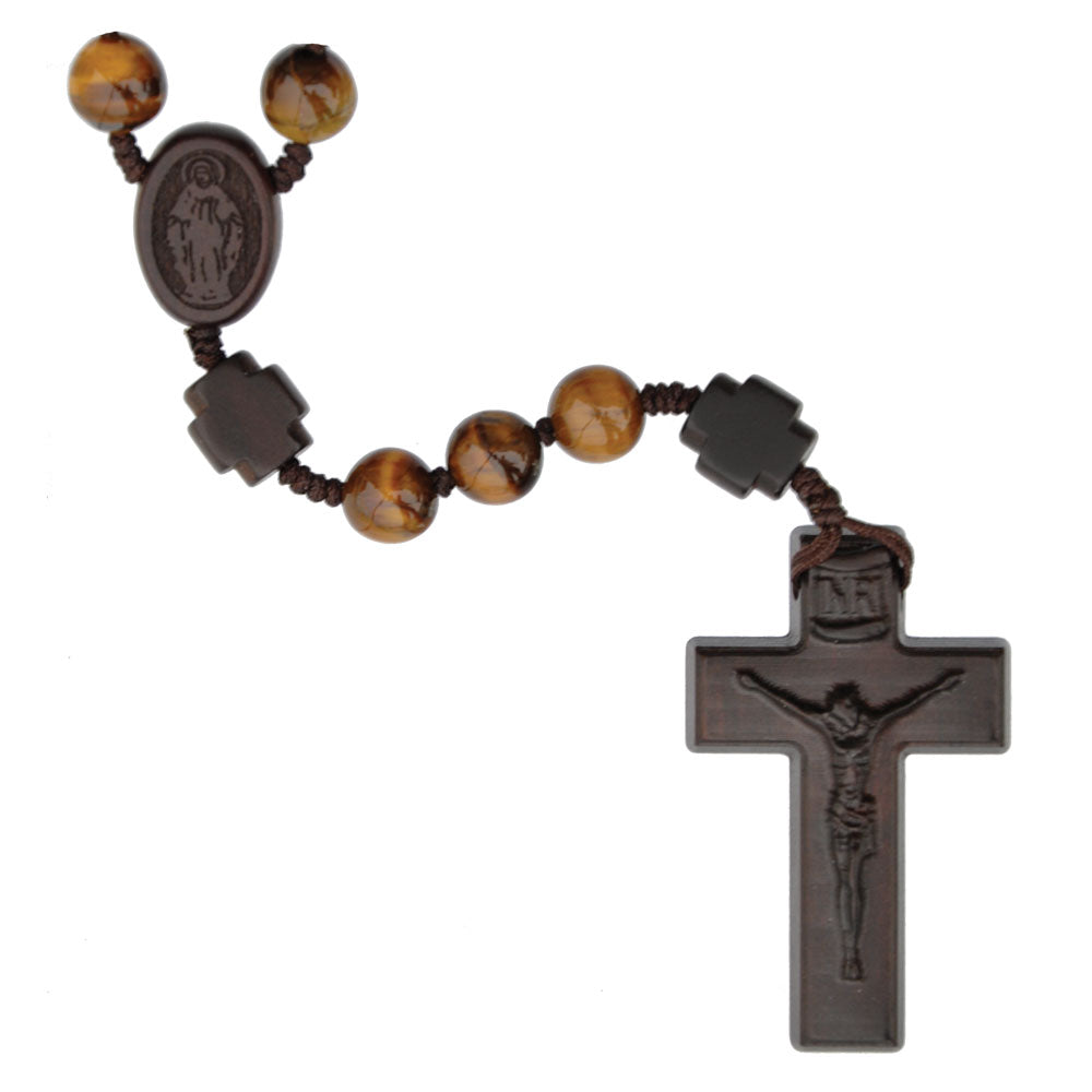 8MM TIGER EYE GEMSTONE ROSARY