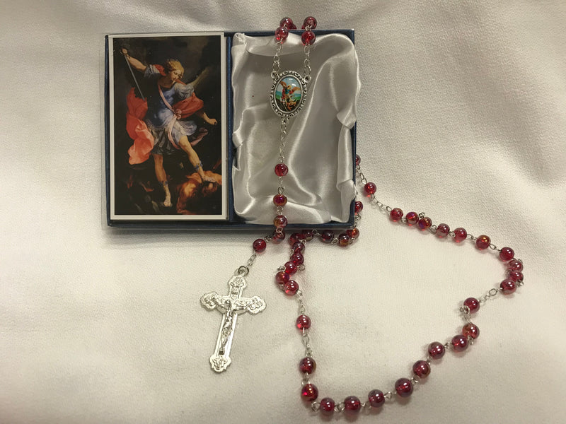 ST MICHAEL RED ROSARY