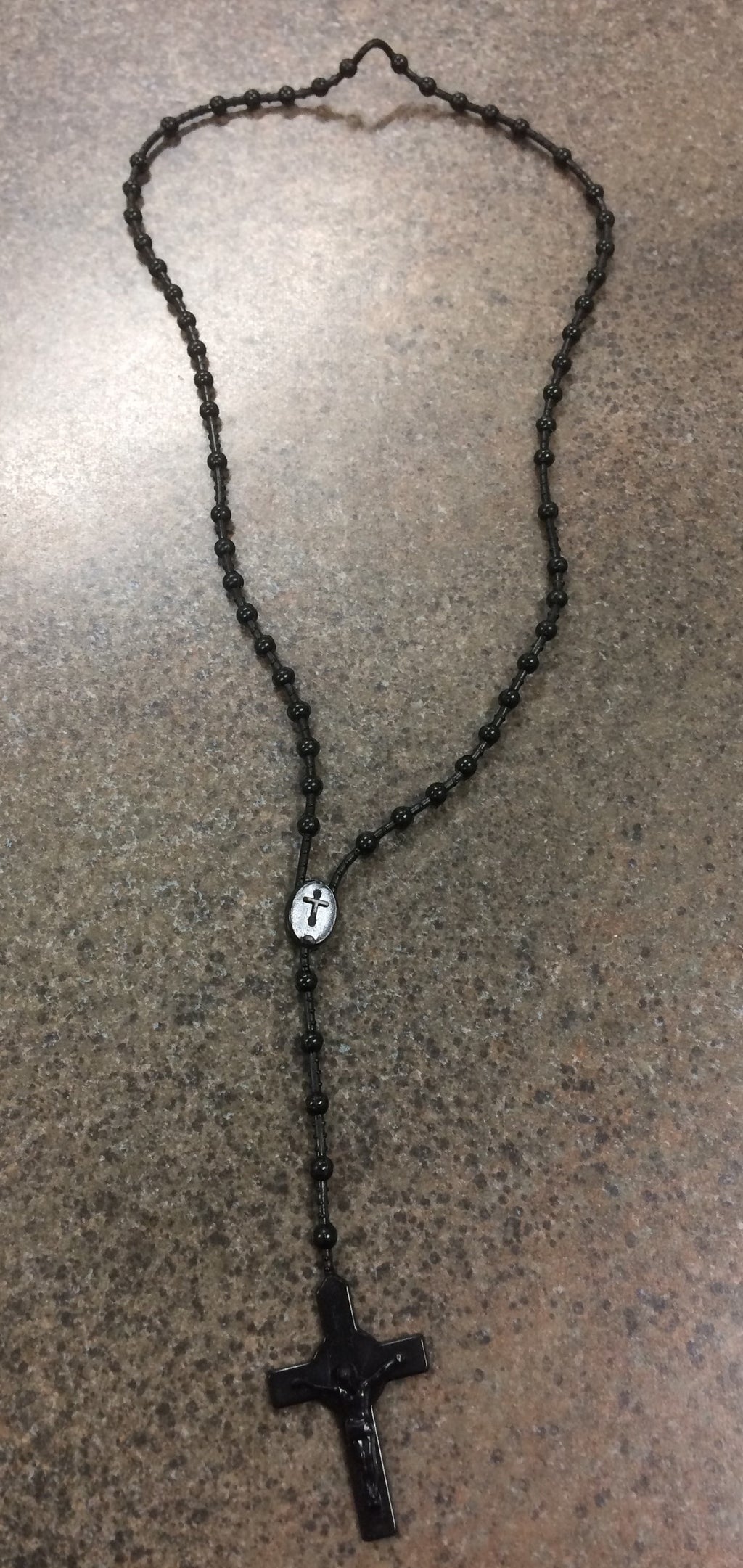 SILICONE BLACK ROSARY