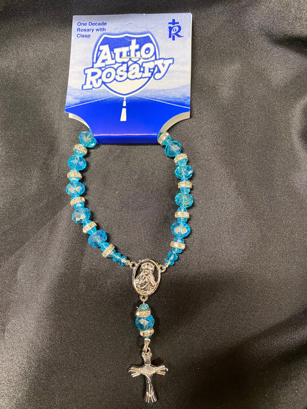 AQUA BEAD AUTO ROSARY