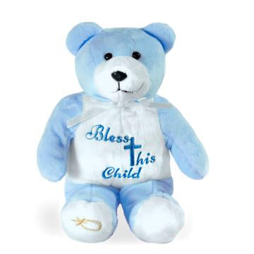 BLESS THIS CHILD BEAR BLUE