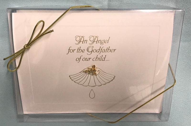 GODFATHER'S ANGEL PIN ON CARD