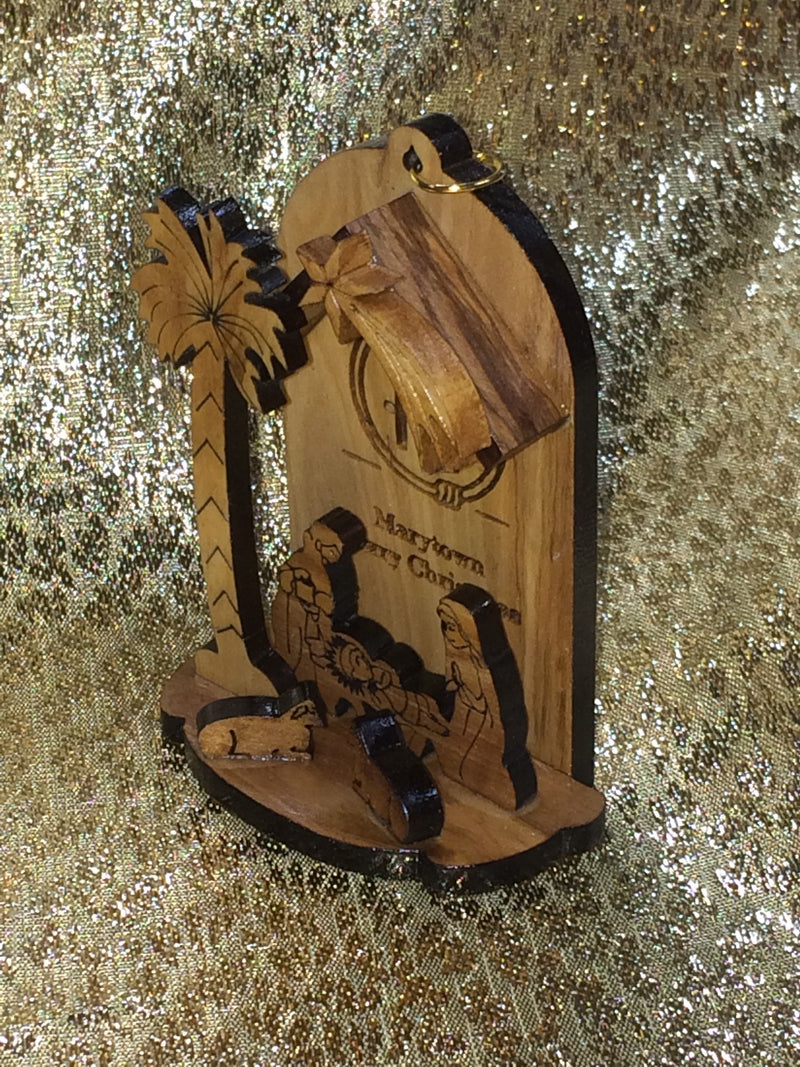 MARYTOWN ORNAMENT OLIVE WOOD