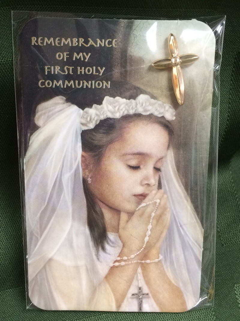 COMMUNION PIN AND CARD GIRL