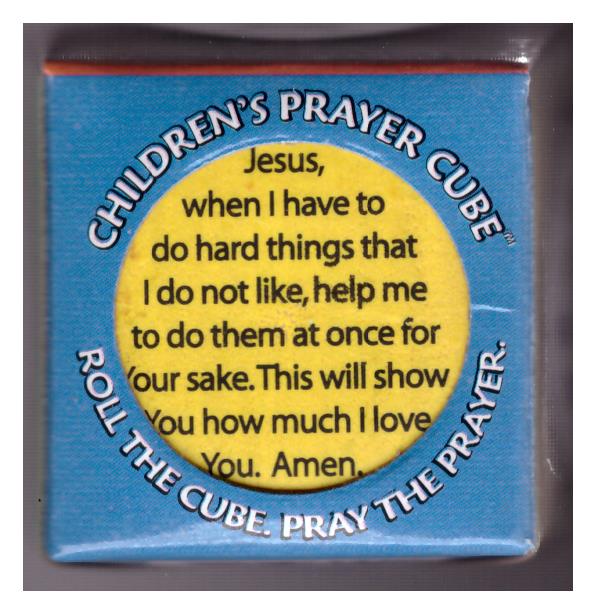 CHILDREN PRAYER CUBE