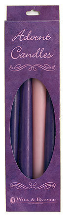 ADVENT CANDLES  (4PC. PURPLE/P