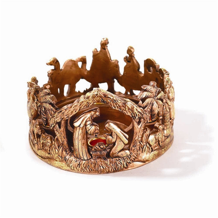 GOLD NATIVITY ADVENT WREATH