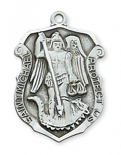 SS ST MICHAEL LG POLICE BADGE