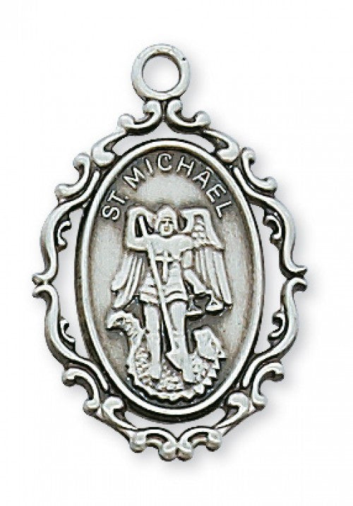 SS ST MICHAEL MEDAL SCROLL EDG