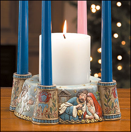 RESIN HOLY FAMILY ADVENT WREAT