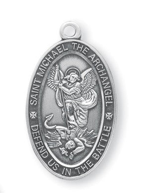 SS ST MICHAEL MEDAL 24" CH/BOX