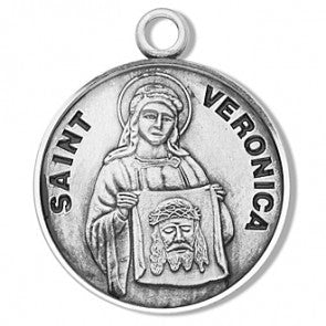 SS ST VERONICA 18" CHAIN/BOXED